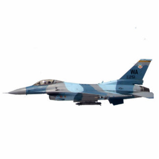 Photo Sculpture Faucon de combat de F-16 d'agresseur bleu