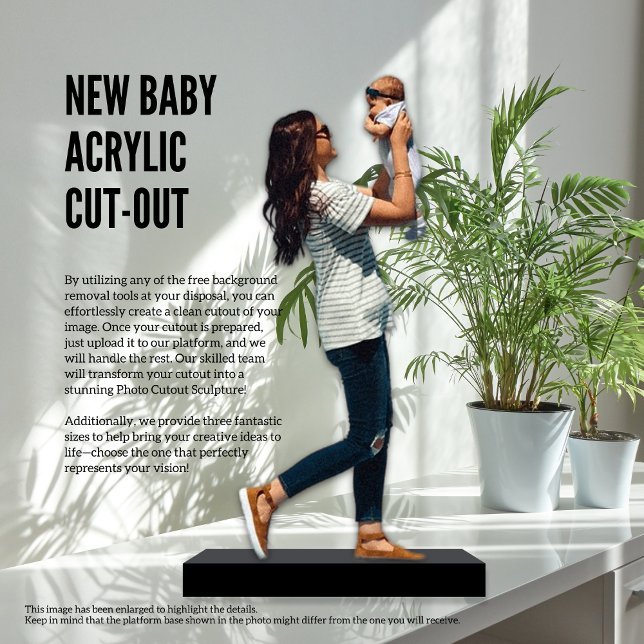 Photo Sculpture Fêtez l'arrivée - Nouveau Découpe acrylique pour b (Créateur téléchargé)
