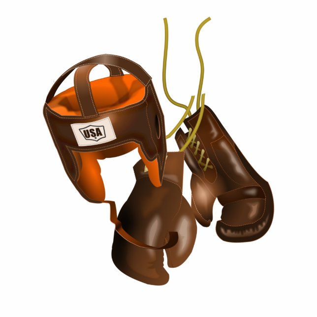 Photo Sculpture Gants et casque de boxe vintages (Devant)