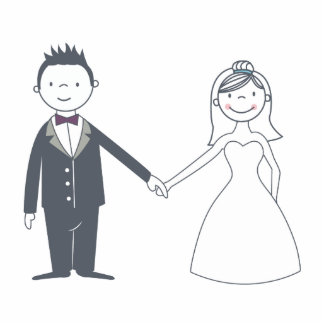 Photo Sculpture Gâteau doux Topper de jeune mariée et de marié