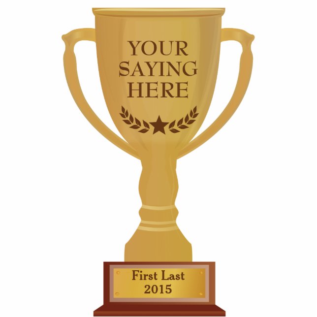 Photo Sculpture Golden Trophy Award Sculpture photo (Devant)