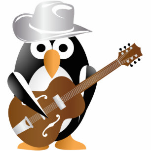 Photo Sculpture Guitariste pingouin