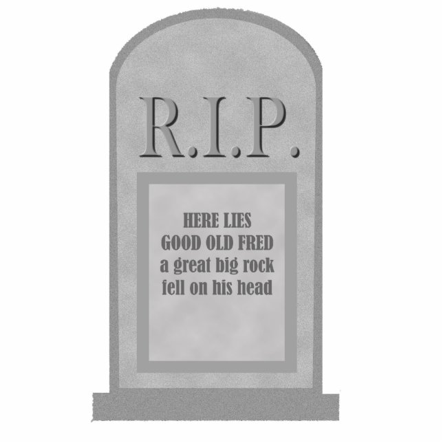 Photo Sculpture Halloween Fred Tombstone Photo Scluture (Devant)