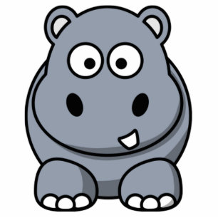 Photo Sculpture Hippopotame de bande dessinée