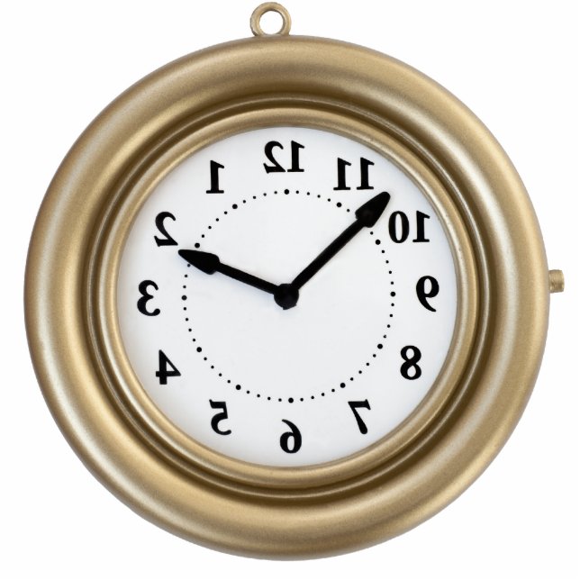 Photo Sculpture Horloge drôle du lapin blanc (Devant)