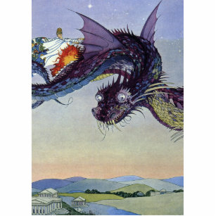 Photo Sculpture Illustration classique Dragon Flying Medieval