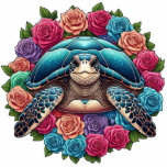 Photo Sculpture Illustration de tortue colorée entourée de Roses<br><div class="desc">une magnifique illustration d'une tortue vibrante,  gracieusement nichée au milieu d'un bouquet de roses. Cette oeuvre captivante met en valeur non seulement la délicate beauté de la nature,  mais symbolise également l'harmonie entre la résistance de la tortue et l'élégance éphémère des roses.</div>
