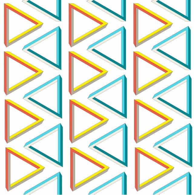 Photo Sculpture Impossible triangles geek motif (Devant)