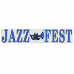 Photo Sculpture Jazz Fest Blue Horn & Lettres<br><div class="desc">Jazz Festival Corne Bleue et Lettres Lettre Bleue Carreaux de rue</div>