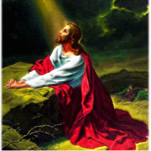 Photo Sculpture Jésus-Christ priant dans le jardin de Gethsemane