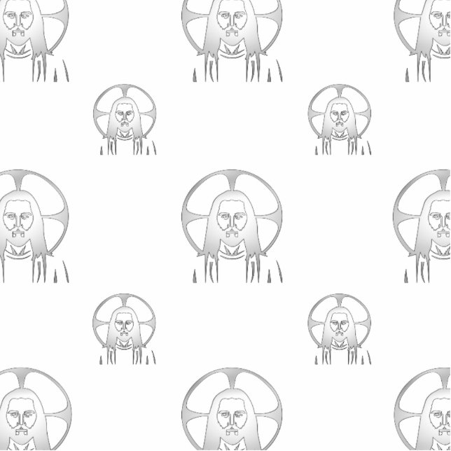 Photo Sculpture Jésus en argent (Devant)