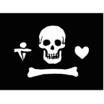 Photo Sculpture Jolly roger du drapeau de Stede Bonnet Pirate<br><div class="desc">Pavillon historique de pirates de Stede Bonnet, l'un des plus célèbres pirates qui ait jamais navigué dans les mers des Caraïbes. De grands cadeaux de pirates, des cadeaux pour les enfants, des idées de fêtes cool et une fantastique idée de costume de pirate Halloween. Découvrez notre magasin Pirate pour trouver...</div>