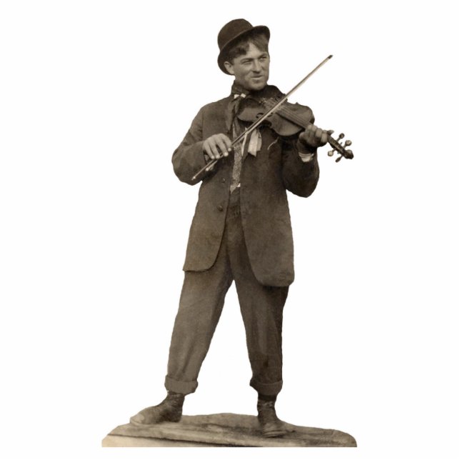 Photo Sculpture Joueur 3D personnalisable de violon de violon (Devant)