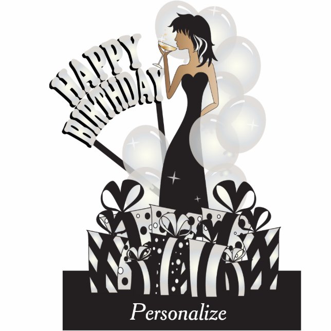 Photo Sculpture Joyeux perle blanche du nom | de la fille | (Devant)