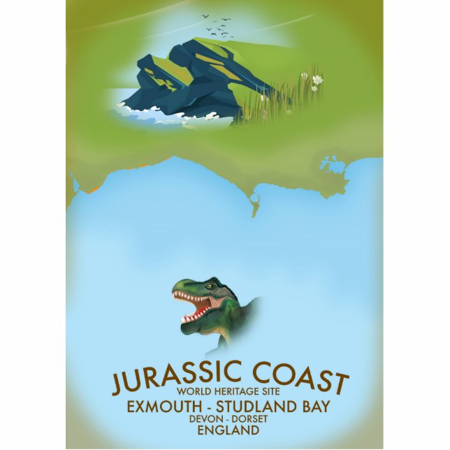 Photo Sculpture Jurassic Coast England South Coast Travel poster (Devant)