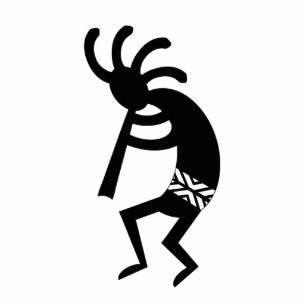 Photo Sculpture Kokopelli Sud-Ouest Noir Et Blanc