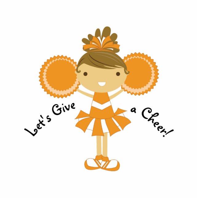 Photo Sculpture KRW Orange Pom-pom girl gâteau d'anniversaire Top  (Devant)