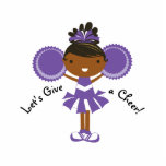Photo Sculpture KRW Purple Pom-pom girl Gâteau d'anniversaire Top<br><div class="desc">KRW Purple African American Pom-pom girl Birthday Cake Top. Utilisez cette sculpture photo de 5 x 7 comme un plateau de gâteau ou un décor de chambre cool ou de pièces de table.  Super gardien.  Consultez la section Magasin pour les tailles plus grandes à utiliser pour les pièces centrales</div>