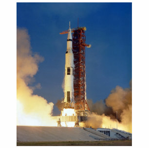 Photo Sculpture La Terre tremble pendant que Saturne V Blade Skywa