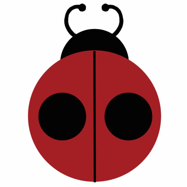 Photo Sculpture Ladybug 60s rétro cool rouge jaune (Devant)