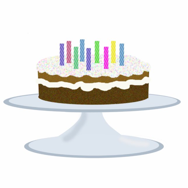 Photo Sculpture Le chocolat a glacé le gâteau d'anniversaire avec (Devant)