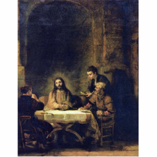 Photo Sculpture Le Christ chez Emmaus par Rembrandt Harmensz. Van