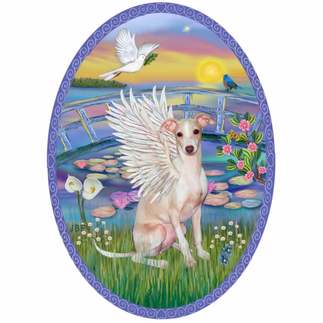 Photo Sculpture Lilies - Greyhound italien (fawn) (Devant)