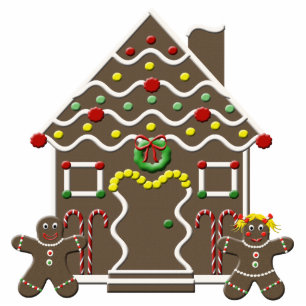 Photo Sculpture Maison en pain d'épices Cute Sculpture de Noël Cuv