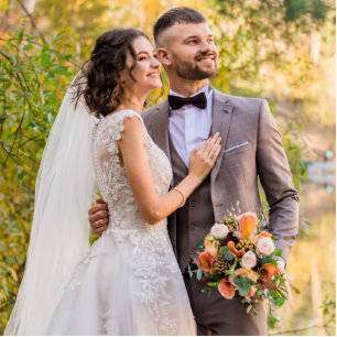 Photo Sculpture Mariage mariée et fille photo Statuette pour une é