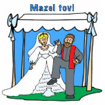 Photo Sculpture Mazel Tov Mariage juif Décor de table<br><div class="desc">Customisez ce superbe Mazel Tov Design. Parfait pour les décorations de table au mariage et à la répétition.</div>