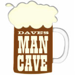 Photo Sculpture Mug De Bière Drôle Homme Grotte<br><div class="desc">Cet homme grotte art est parfait pour un bar à la maison. Customisez-le avec votre propre texte !</div>