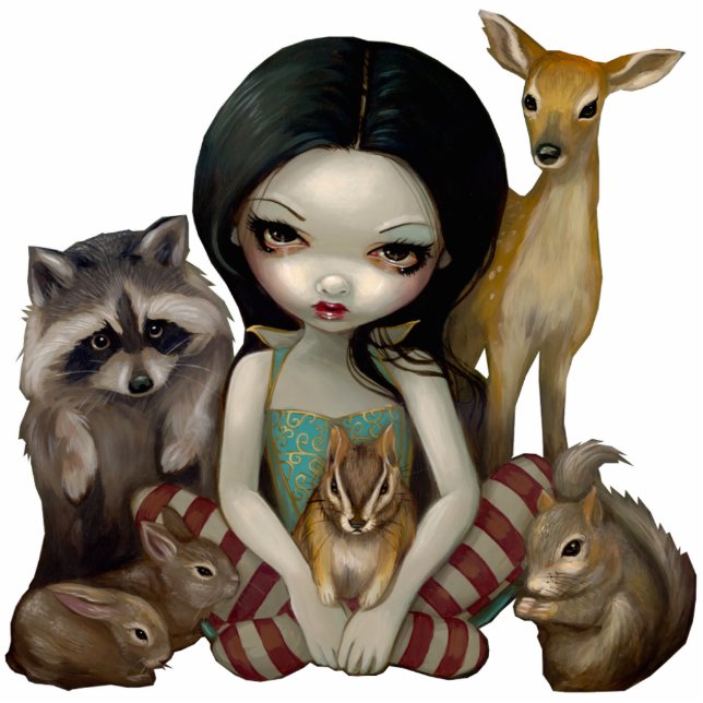 Photo Sculpture Neige blanche et sa sculpture animale en photo (Devant)