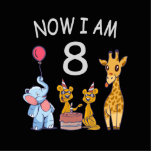 Photo Sculpture Now I, 8 ans d'âge huit<br><div class="desc">Joyeux anniversaire. Funny and lovely Kids Birthday design with a cute Elephant,  two ferrets and a girafe celebrating your birthday at the zoo.</div>