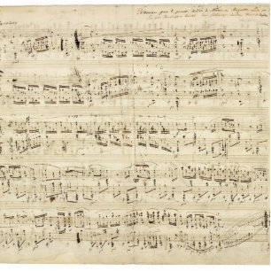 Photo Sculpture Old Music Notes - Chopin Music Sheet