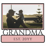 Photo Sculpture Personnalisé New Grand-Mère Est. Sculpture photo<br><div class="desc">Personnalisé Custom New Grand-mère to be Grandma Est First Mother's Day Gifts!</div>