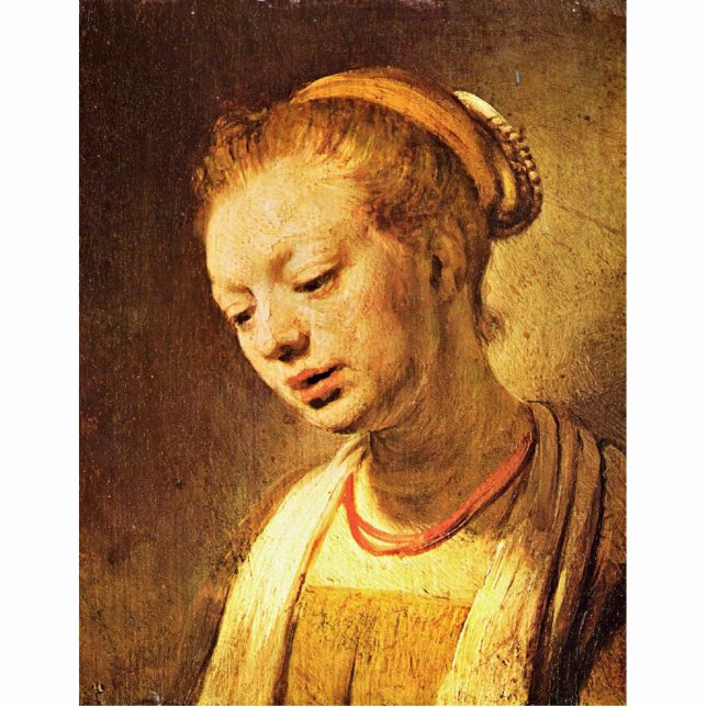 Photo Sculpture Portrait d'une jeune fille par Rembrandt Harmensz. (Devant)