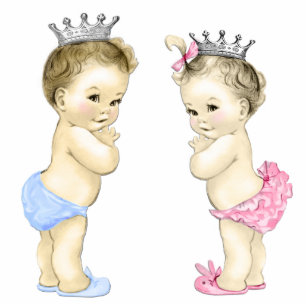 Photo Sculpture Prince et princesse Boy et baby shower jumeau de