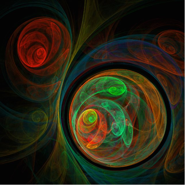 Photo Sculpture Reborn Green Art Abstrait (Devant)