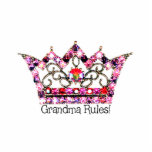 Photo Sculpture "Règles de grand-mère" SCULPTURE Tiara<br><div class="desc">"Grandma Rules" SCULPTURE Tiara - C'est sûr de mettre un sourire à n'importe quelle grand-mère! Ces imprimés magnifiquement! *Découvrez toutes nos sculptures de fête et de Tiara créées par Lady Denise à l'adresse www.zazzle.com/LadyDenise</div>