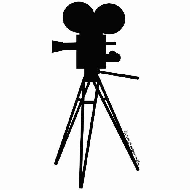 Photo Sculpture Rétro acrylique de silhouette d'appareil-photo de (Devant)