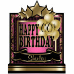 Photo Sculpture Rose et or Abstrait Joyeux 00e anniversaire<br><div class="desc">Découpe de table. ⭐ Ce Produit est 100% Personnalisable. Les graphiques et / ou le texte peuvent être ajoutés, supprimés, déplacés, redimensionnés, changés autour, tournés, etc... 99% de mes designs dans mon magasin sont faits en couches. Cela vous permet de redimensionner et de déplacer facilement les graphiques et le texte...</div>