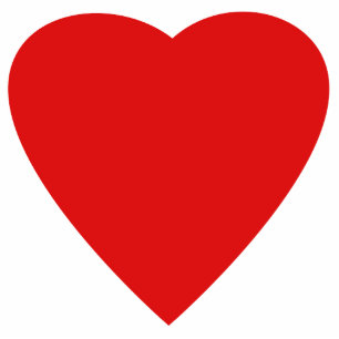 Photo Sculpture Rouge et Blanc Love Heart Design.