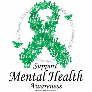 Photo Sculpture Ruban de santé mentale des papillons