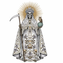 Sainte Muerte Saint Sainte Mort Robe Blanche Statu