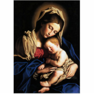 Photo Sculpture Sainte Vierge Marie et Enfant Jésus