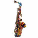 Photo Sculpture Saxophone Sculpture Don, Saxophone Figurine<br><div class="desc">Saxophone Photo Print avec Juleez peint à la main saxophones colorés. Grand cadeau pour n'importe quel joueur de saxon ou professeur de musique. Amateurs de saxos,  c'est un must.</div>