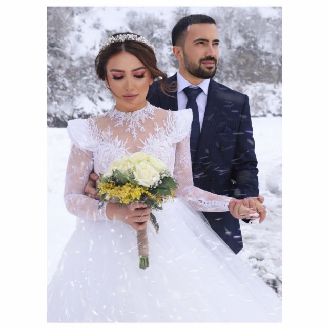 Photo Sculpture Sculpture acrylique coupée en deux mariages (Devant)