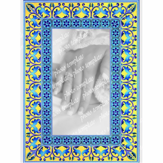 Photo Sculpture Sculpture de cadre photo en mosaïque grecque (Devant)