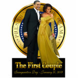 Photo Sculpture Sculpture de la balle inaugurale<br><div class="desc">Magnifique représentation du président Barack Obama et de la Première dame Michelle sur l'art de la sculpture photo créé par l'artiste de Chicago Cheryl Daniels.</div>