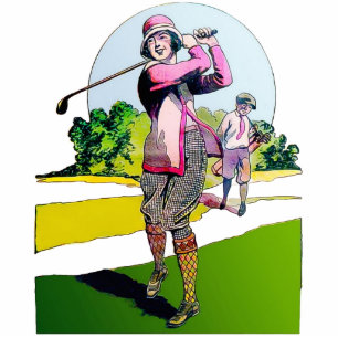 Photo Sculpture Sculpture du bureau de golf pour femmes des années